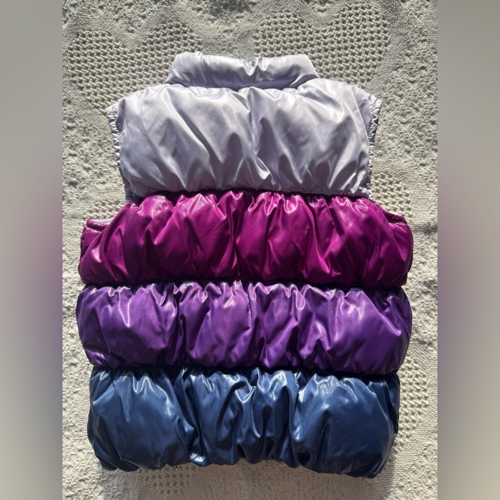 Y2k Old Navy Purple/Blue Puffer Vest 3T - Picture 2 of 7